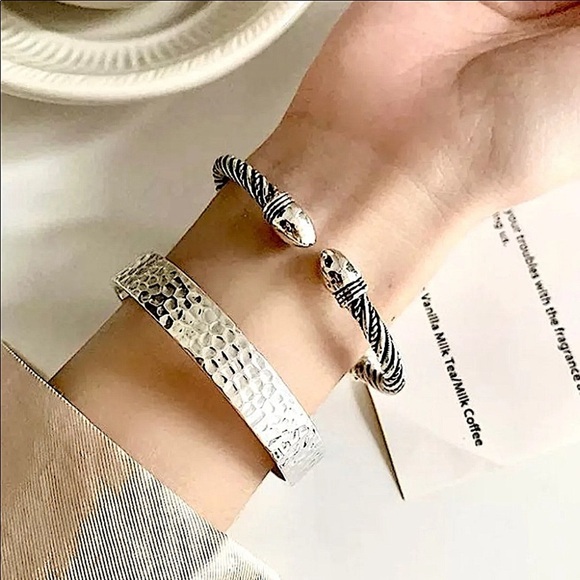 Sterling Silver Bangle Cuff Bracelet - Picture 7 of 11